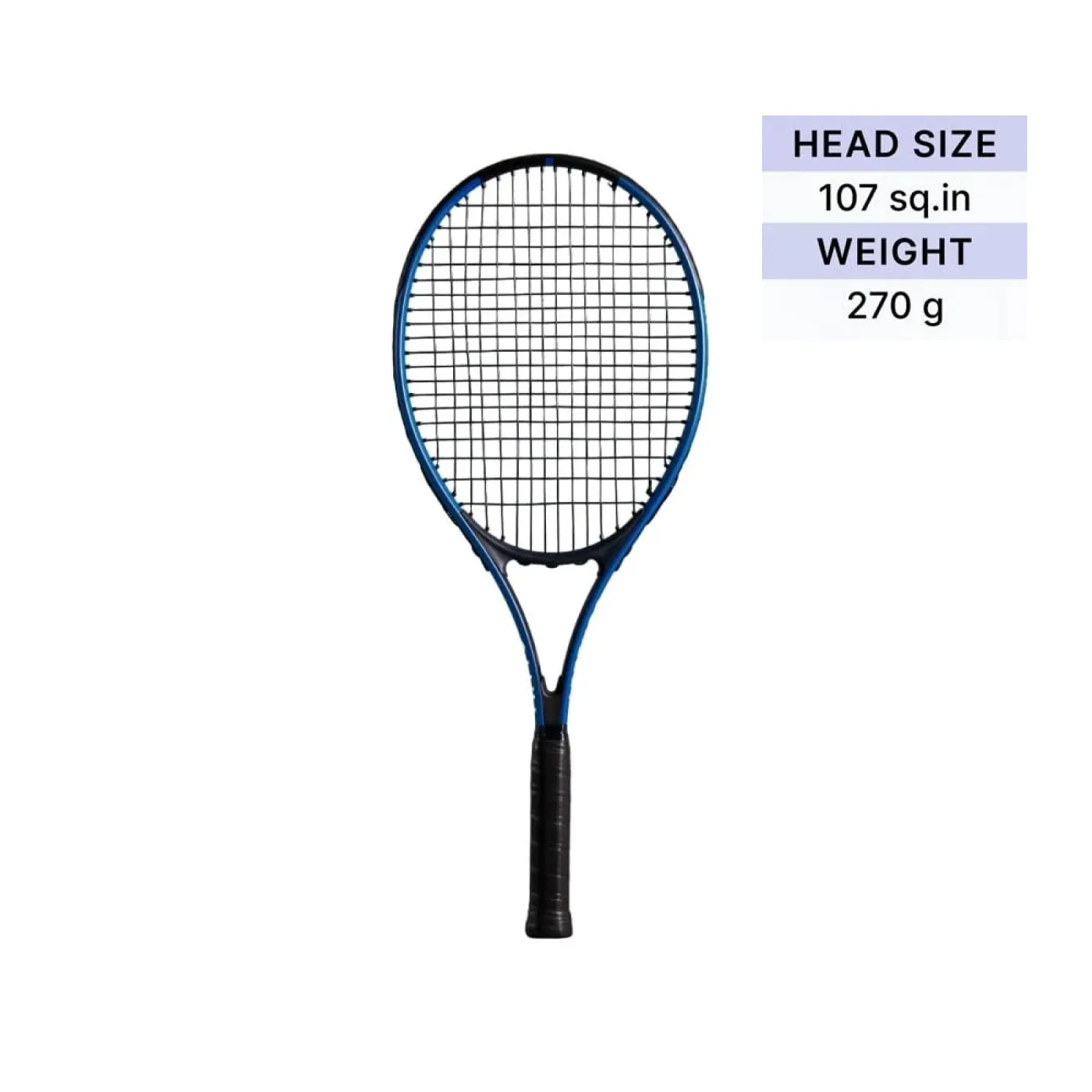 Decathlon Aluminum Tennis Racket for Adults (Blue & Black) - Image 3